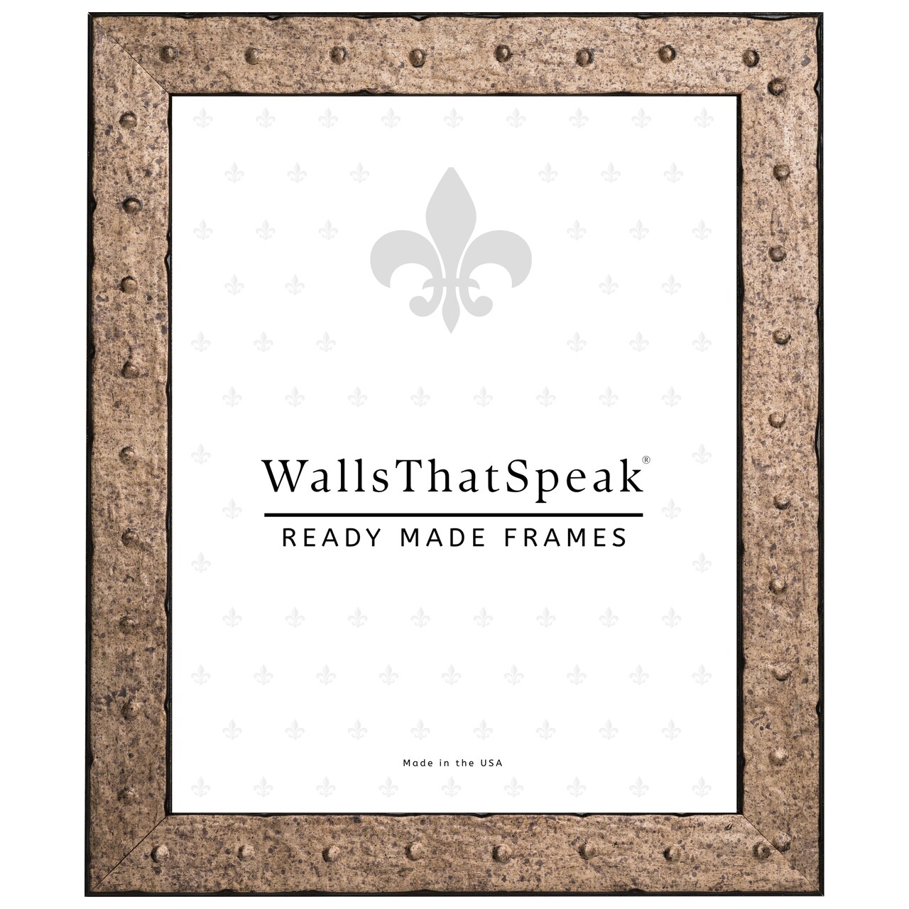 18x24 Picture Frame, Rivet 1.25 Inch Wood Moulding, Wall Display Frame for Art, Posters, or Photos by wallsthatspeak